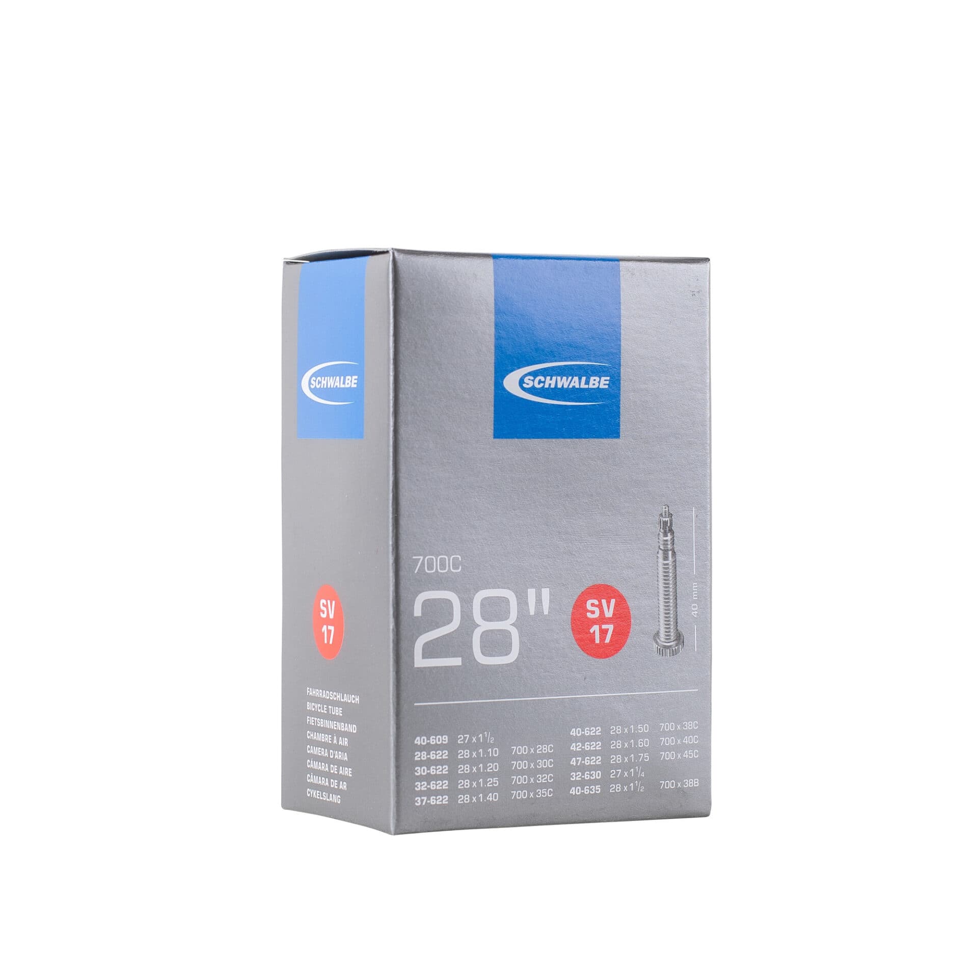Presta Valve Tubes Schwalbe SV17 Inner Tubes 5-Pack - 700c X 28-45c ...