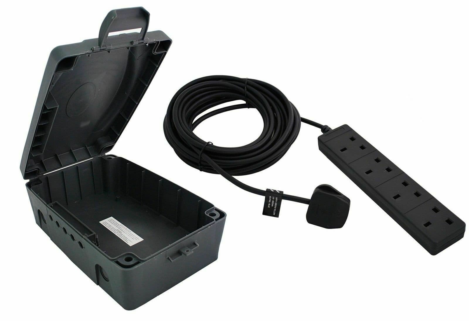 Masterplug WBXBFG10B-MP 4-Socket 10m Extension Lead with Weatherproof ...