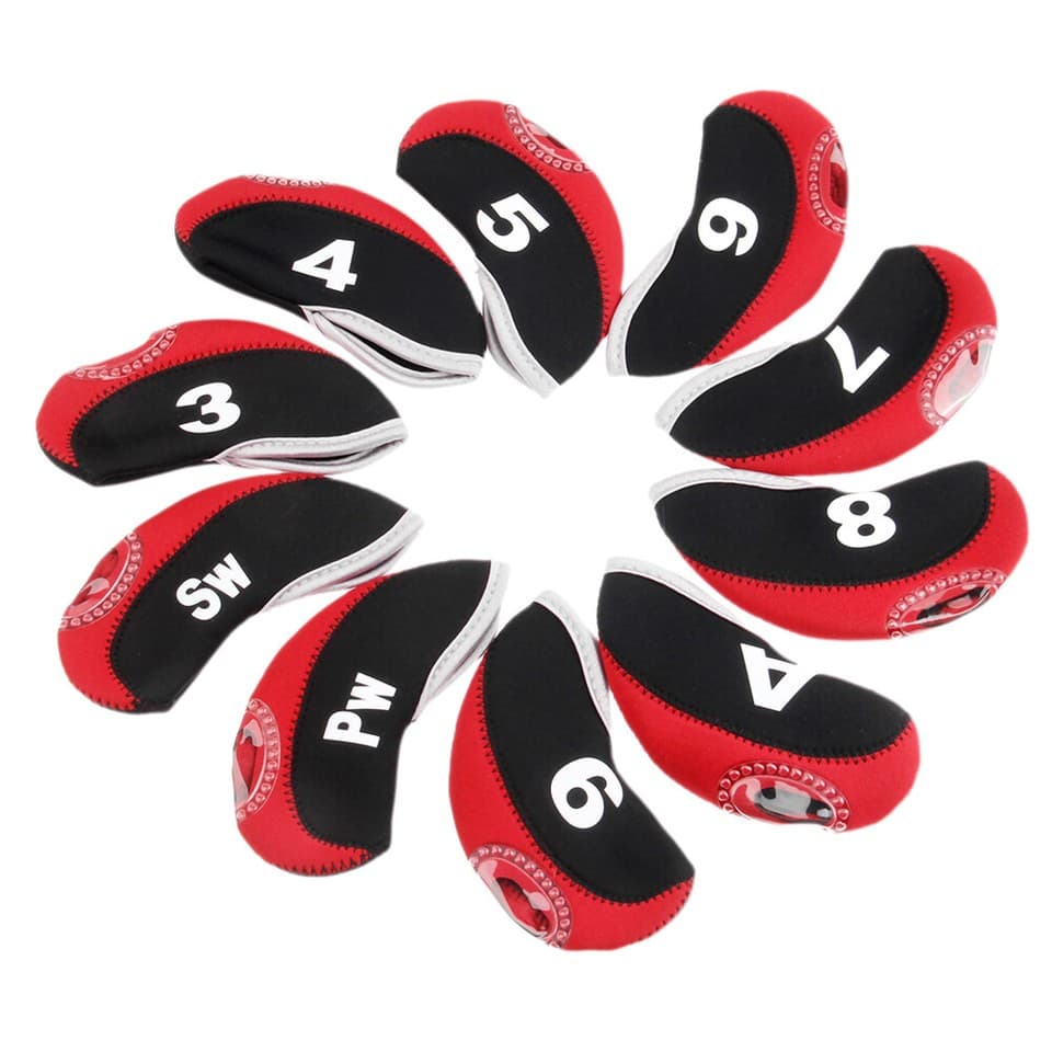 10x Neoprene Golf Club Iron Head Cover Set Fit Titleist Callaway Ping ...