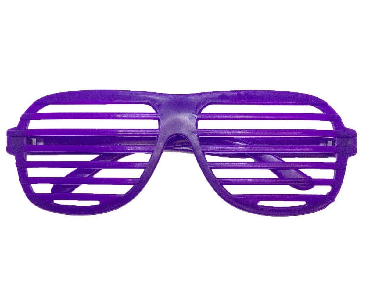 80S NEON SHUTTER SHADES GLASSES RETRO SUNGLASSES CLUBBING NIGHT OUT ...