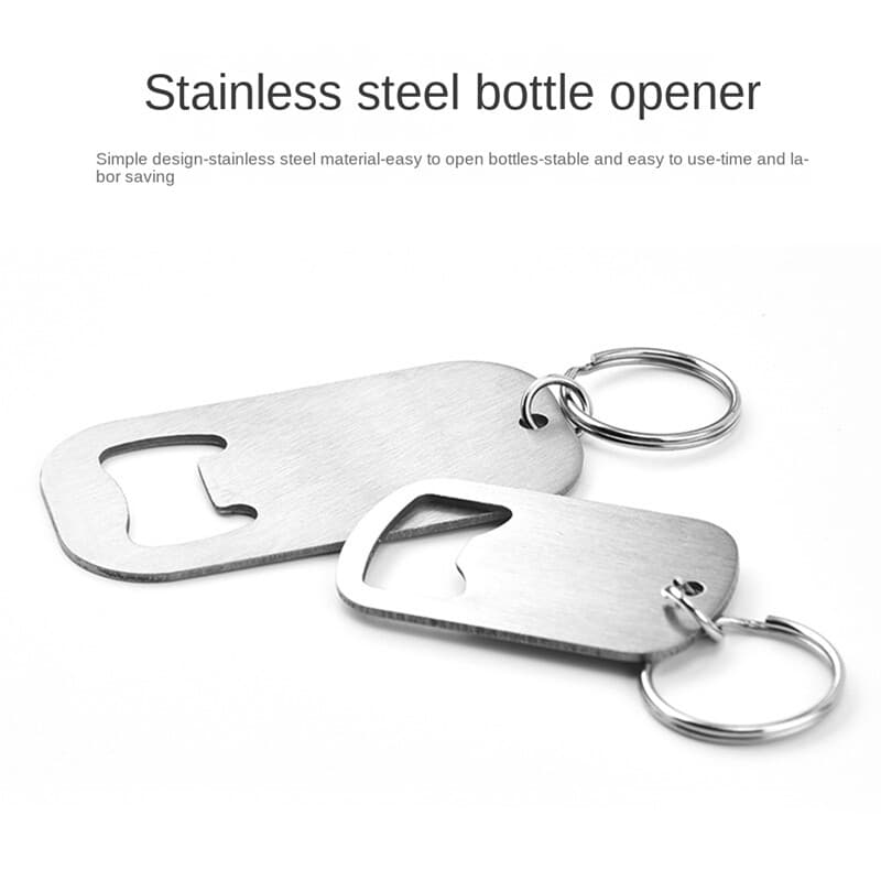 30 Pcs Stainless Steel Bottle Opener Keychain Opener Portable ...