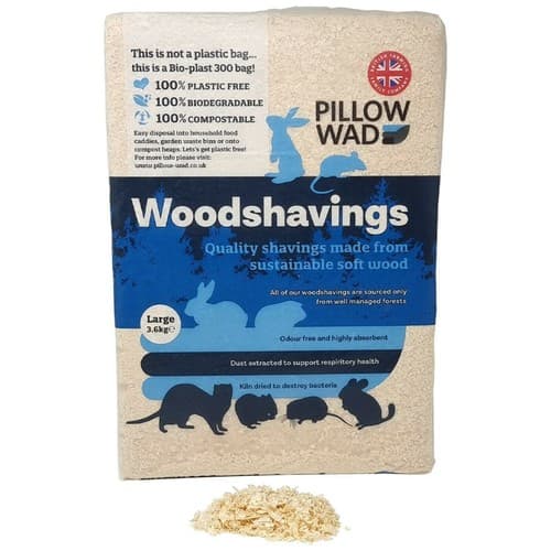 Pillow Wad Wood Shavings Small Animal Bedding 100% Biodegradable 3.6kg ...