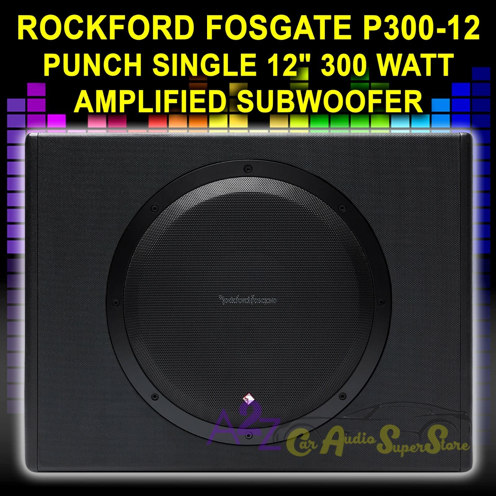 P300-12 ROCKFORD FOSGATE / PUNCH 12" POWERED (AMPLIFIED) SUBWOOFER ...