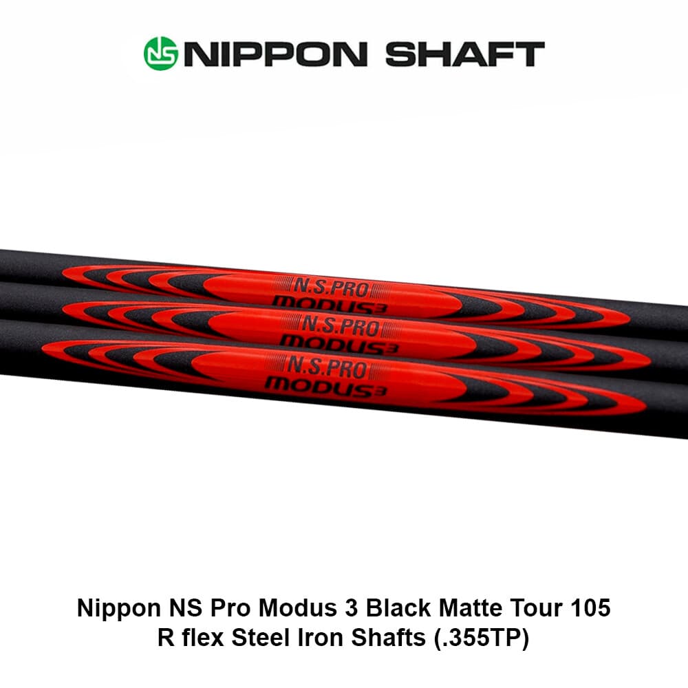 Nippon NS Pro Modus 3 Black Matte Tour 105 - R Flex Steel Iron Shafts ...