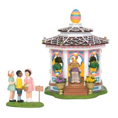Dept 56 Snow Village EASTER BUNNY GAZEBO & EASTER PARADE ACCESSORY ...