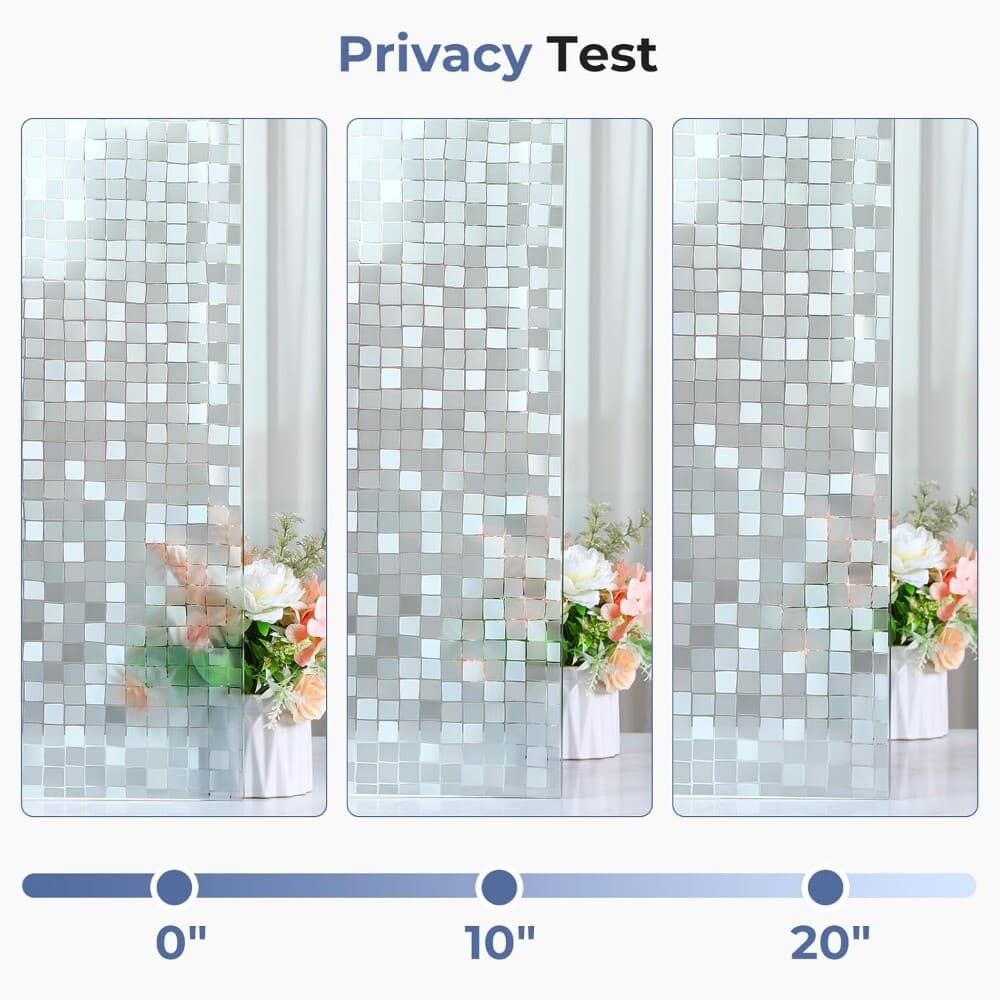 rabbitgoo Privacy Window Film 3D Decorative Stained Glass Static Cling ...
