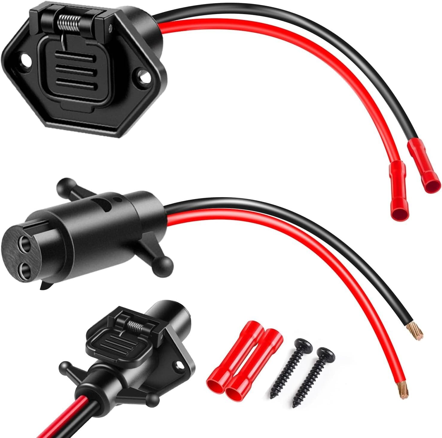 Waterproof Trolling Motor Plug 12V-24V 8 Gauge Quick Connect for Minn ...