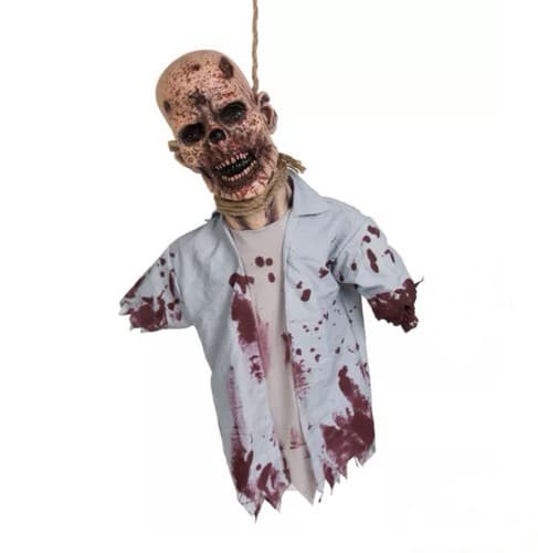 Spirit Halloween 3ft Hanging Bloody Zombie Torso Decoration Arrow In ...
