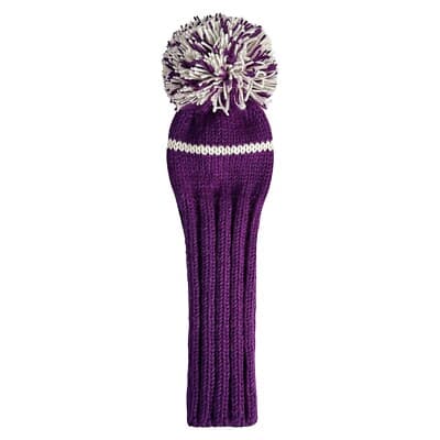 Sunfish purple and white knit wool driver golf headcover | eBay