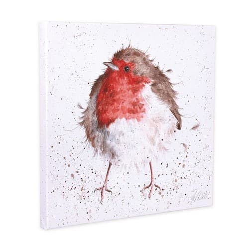 Wrendale Jolly Robin 20cm Canvas - Handmade Bird Wall Art by Hannah ...