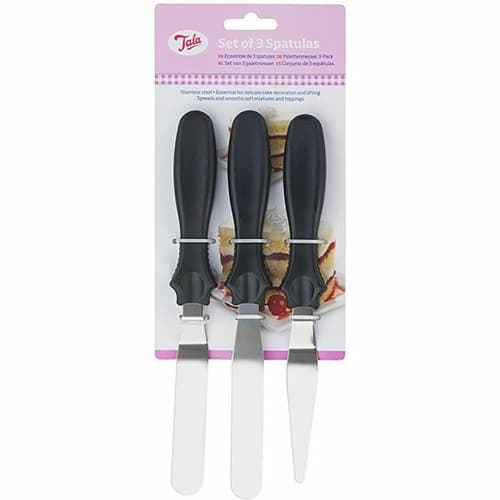 Tala Stainless Steel Angled Palette Knife for Baking Cakes Set of 3 ...