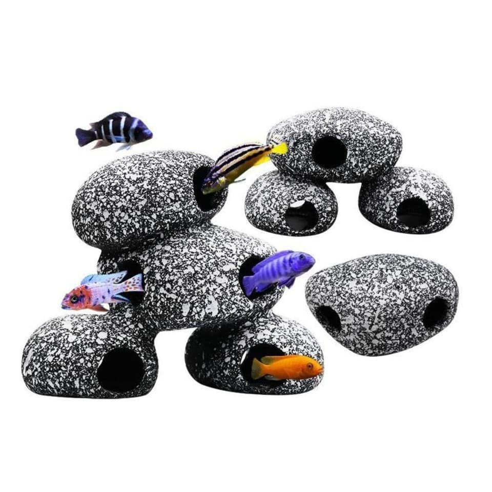 Cichlid Stone Cave Shrimp Breeding Rock Cave Aquarium Fish Tanks Cave ...