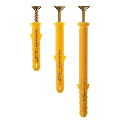 Rawlplug Universal Wall Plug Fixings Anchor Rawl Plugs Yellow 6/8/10 mm ...