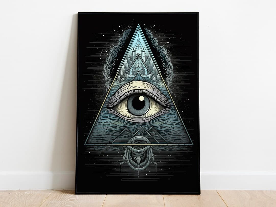 Eye of Providence Print: Mystical Symbol Printable Wall Art, All-seeing ...