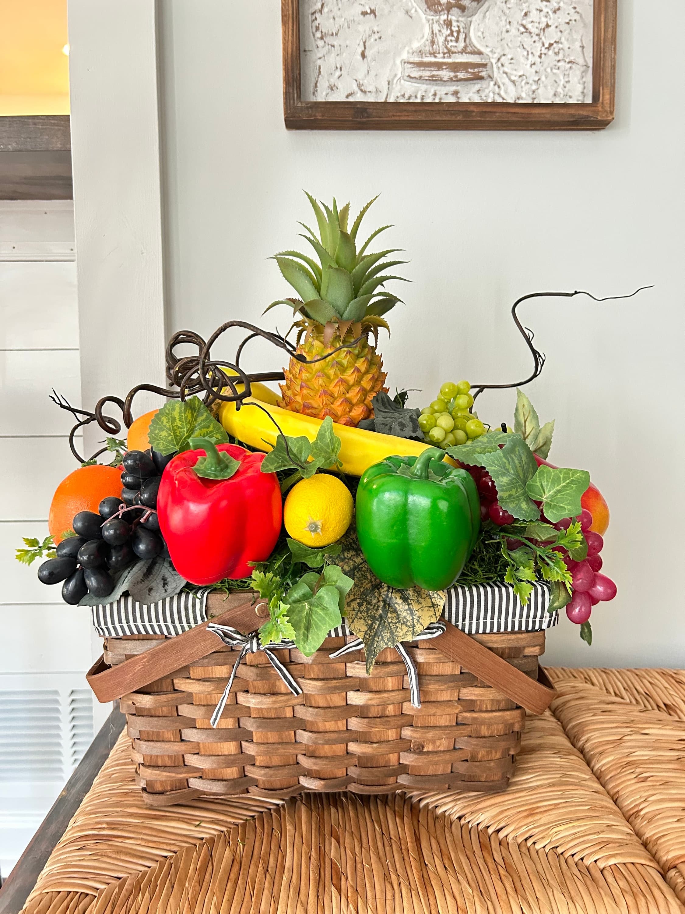 Artificial Fruit Basket Centerpiece