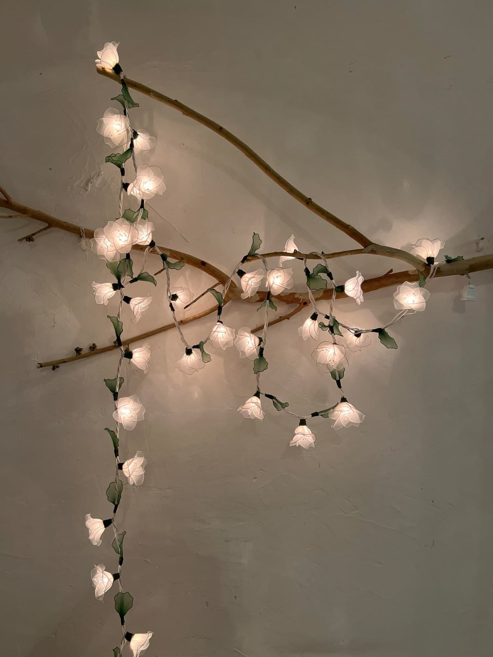 White Himalayas Flower With Leaf String Lights for Patio,wedding,party ...