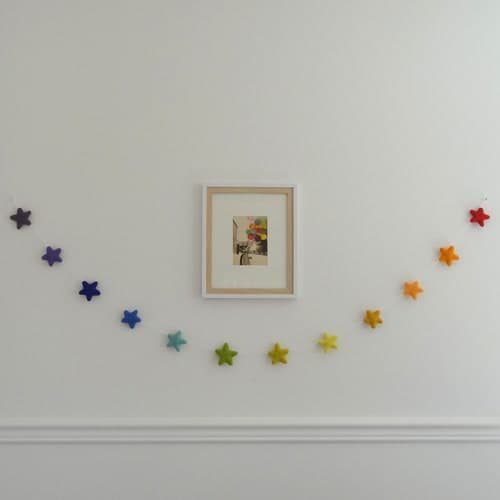 Neviti Multi-Colour Felt Star Garland