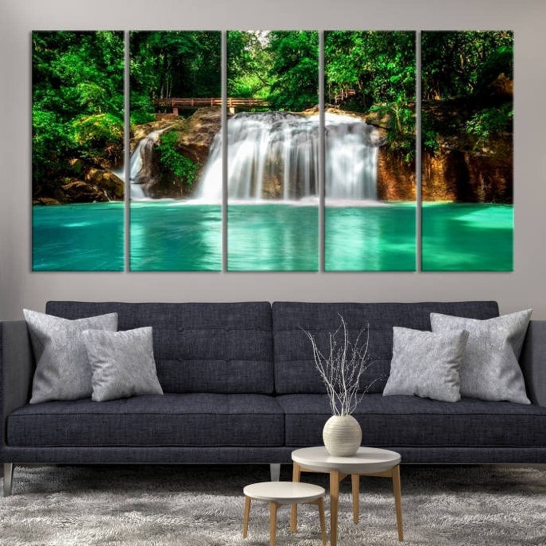 Kreative Arts Large Modern Canvas Wall Art Waterfall