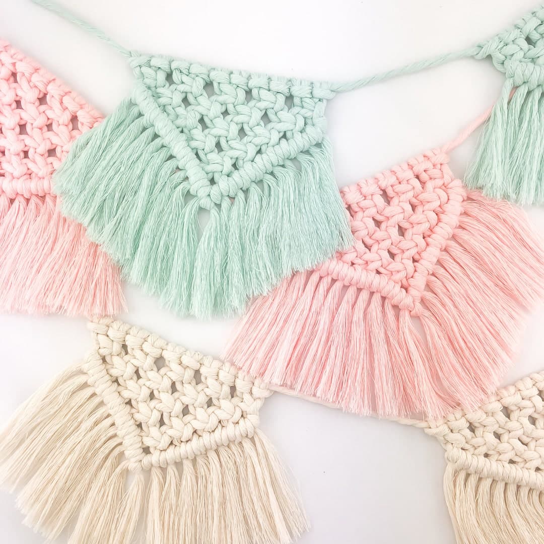 Macrame Bunting, Nursery Bunting, Macrame Garland, Bunting, Bedroom ...