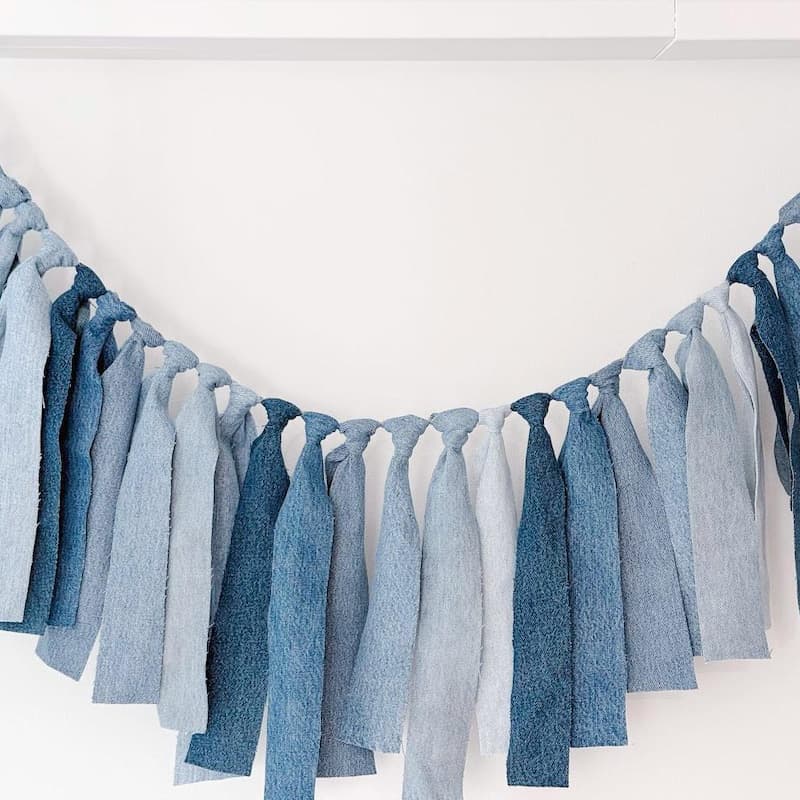 Denim Garland - Etsy