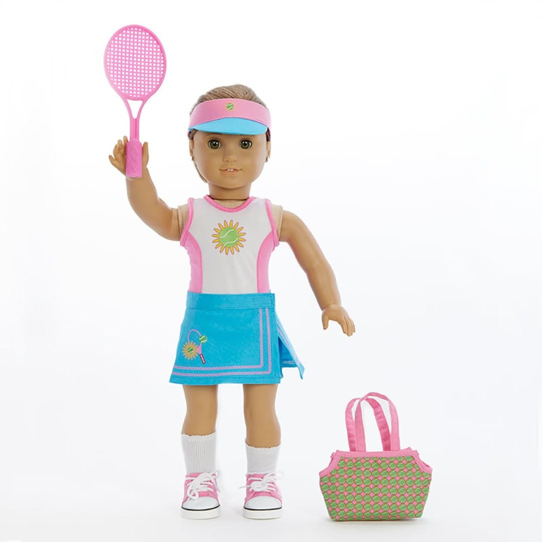 18" Doll Clothes- 18" Sport Tennis Outfit-8 Pc Deluxe Set-tennis Racket ...