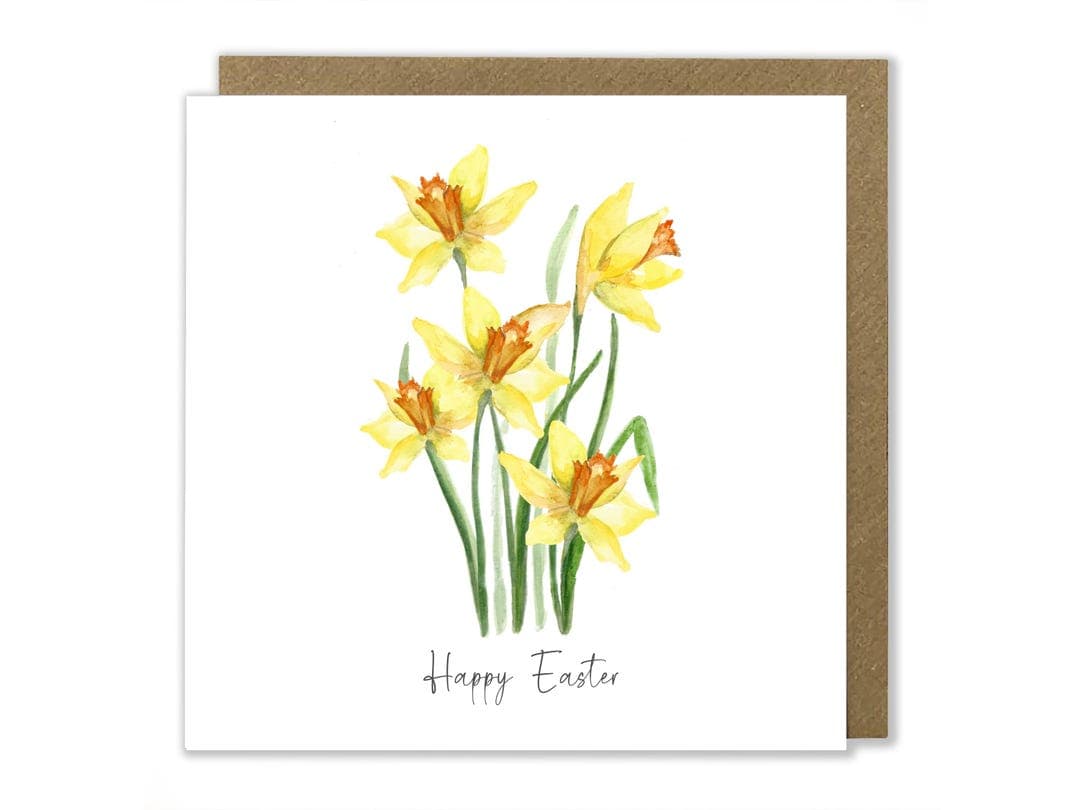 Easter Daffodils Card, Happy Easter Card, Easter Wishes, Easter ...