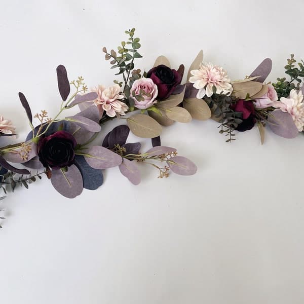 Lights4fun Eucalyptus & Rose Dried Flower Garland