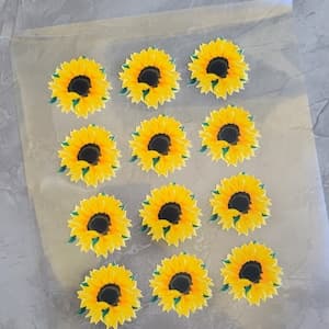 Edible Wafer Paper Sunflowers