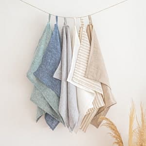 Washed Linen Tea Towel. Natural Linen Kitchen Towel. - Etsy