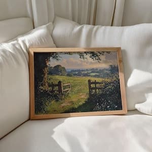 British Countryside Print, English Countryside Painting, Landscape Art ...