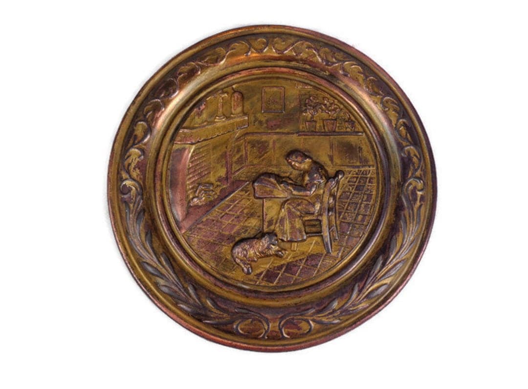 Vintage Wall Hanging Cast Iron Plaque - Etsy