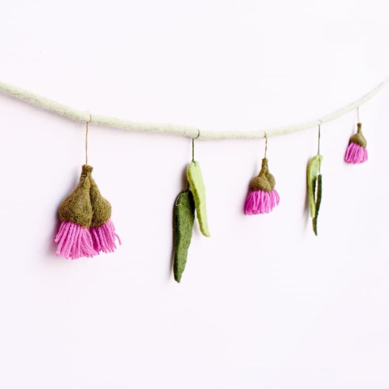 Sass & Belle Felt Eucalyptus Leaf Garland