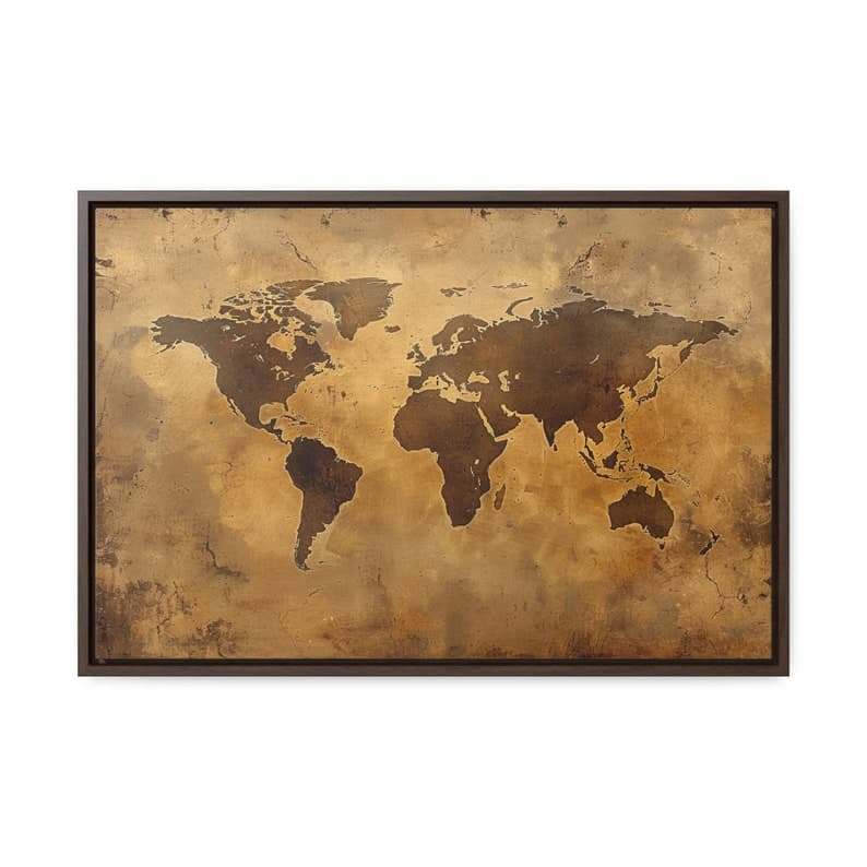 National Geographic Antique World Map Framed Wall Art