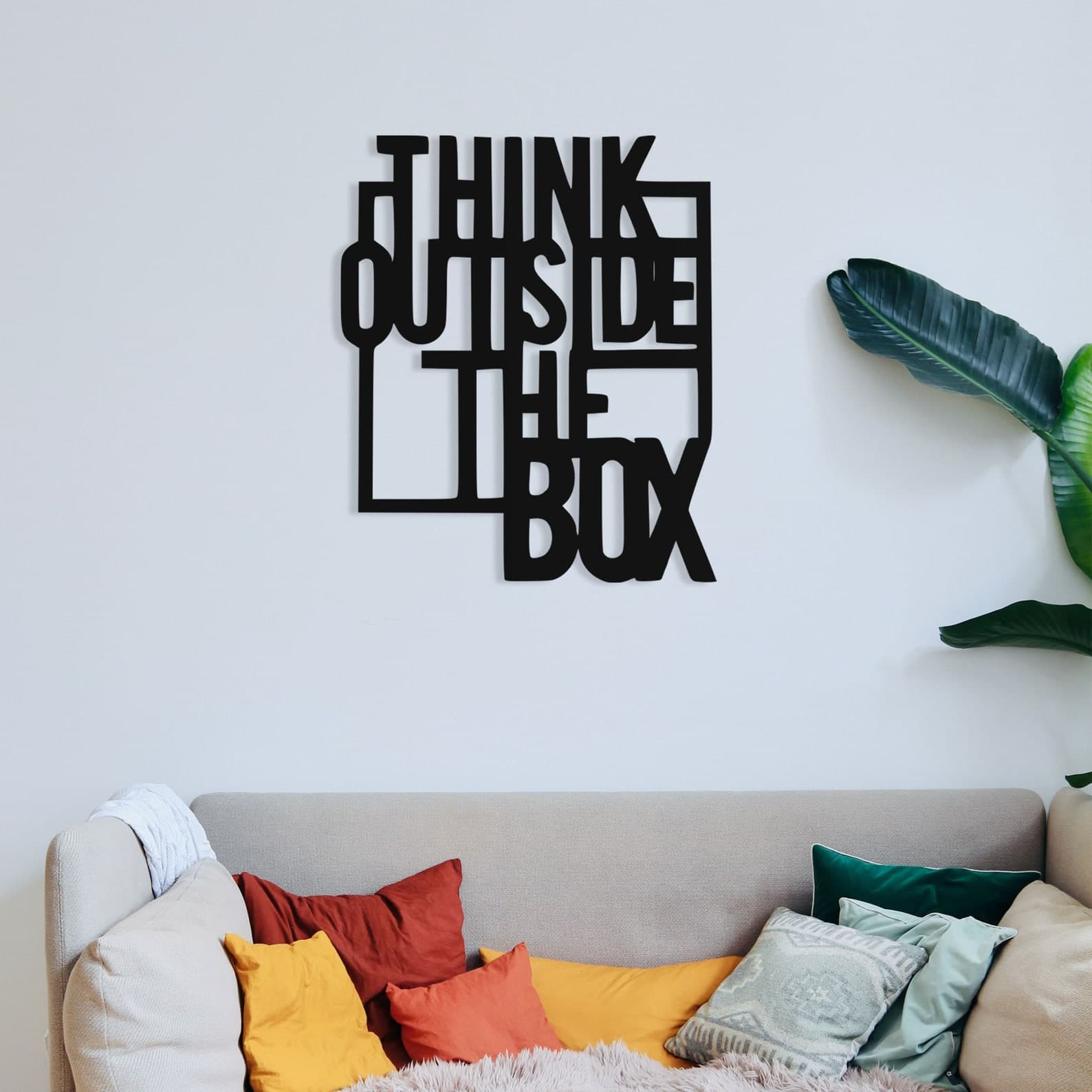 Think Outside the Box Metal Wall Art Unique Metal Wall - Etsy