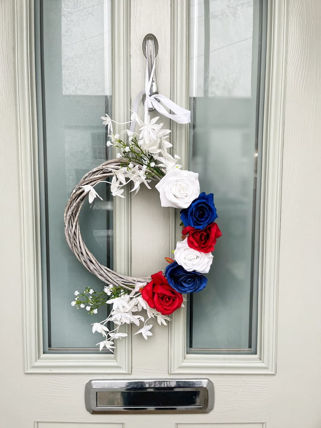 Red White and Blue Wreath, Front Door Wreath, Common Wealth Games ...