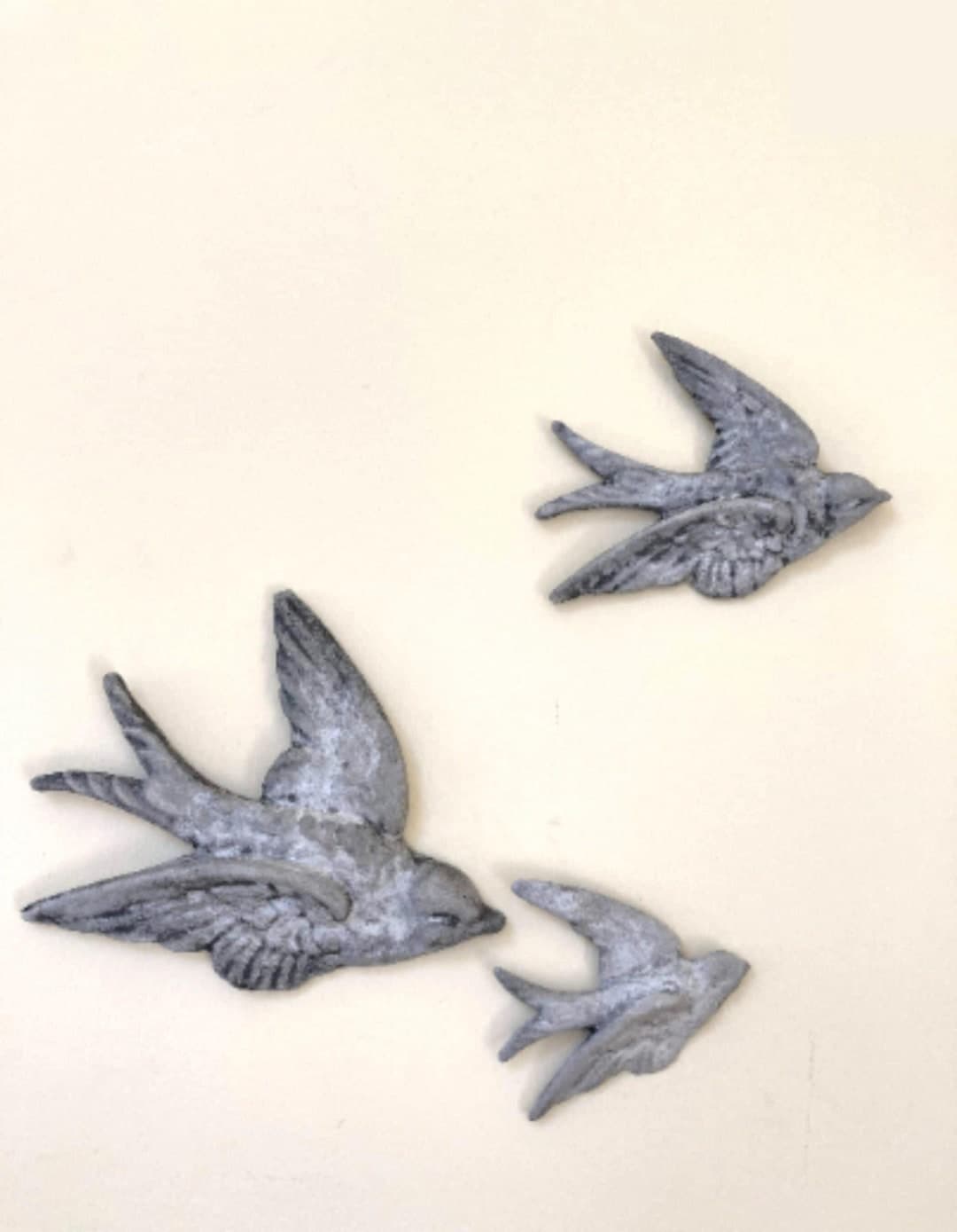 Flying Wall Swallows | Hanging Bird Art | Set of Hanging Barn Swallows ...