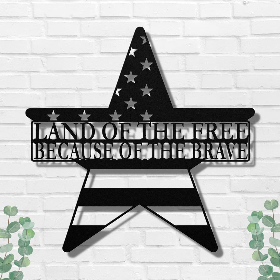 Vintage Patriotic Metal Sign - Handcrafted Am…