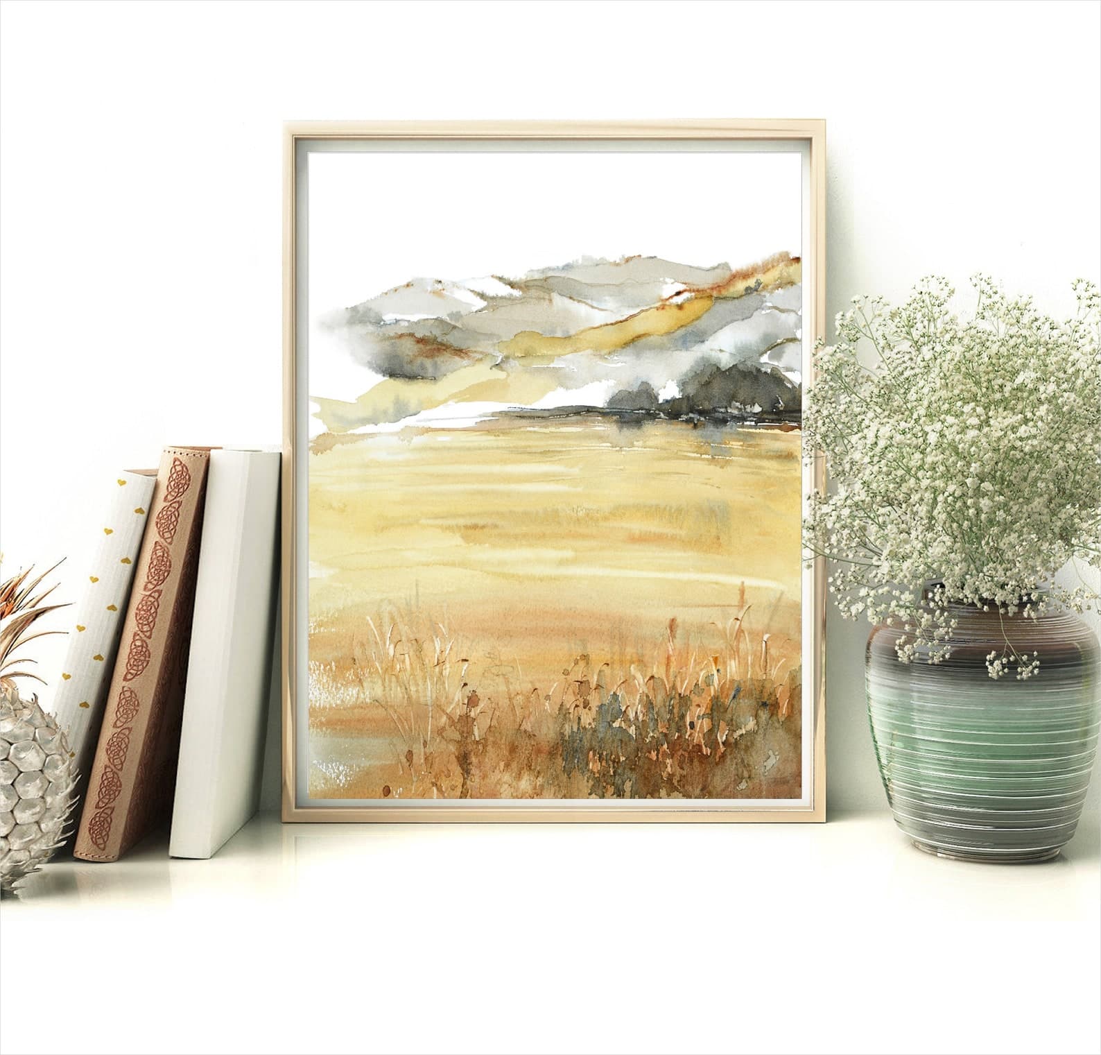 English Countryside Print Decor Meadow Print Art Landscape - Etsy