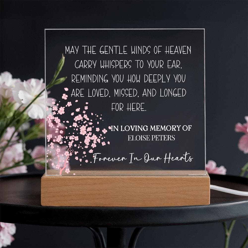 Custom Memorial Acrylic Plaque: Laser Etched Remembrance Gift - Etsy