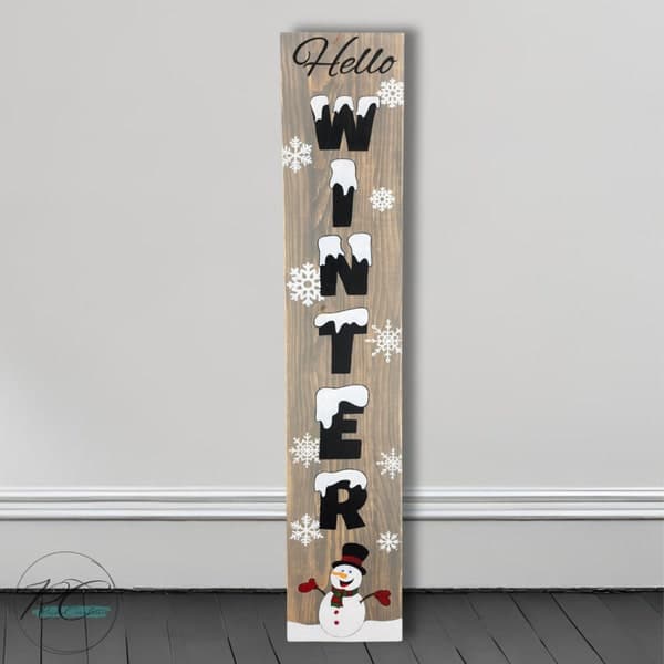 Dibor Vintage Winter Wooden Sign
