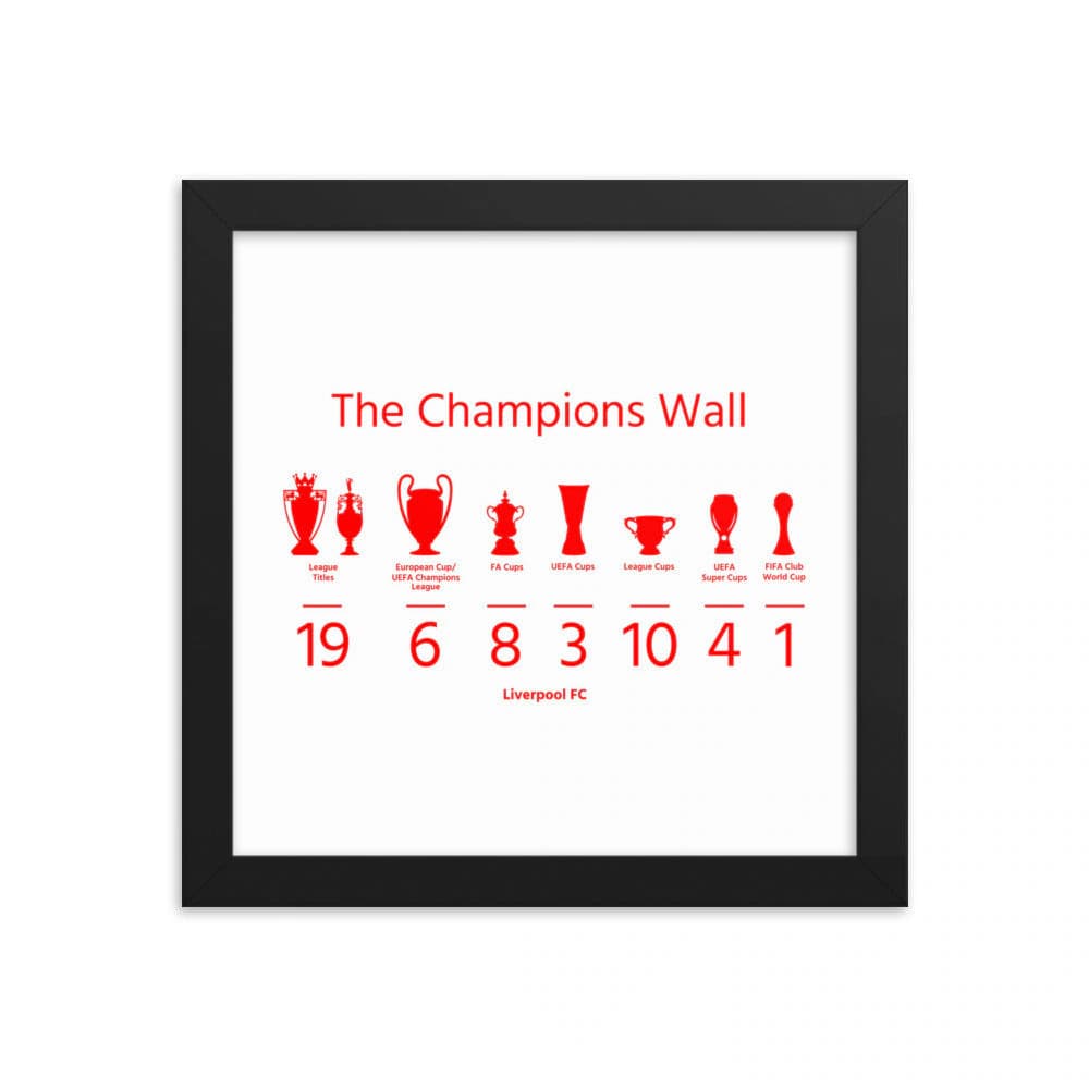 Liverpool FC Champions Wall 2024 Museum-quality Matte Paper Wooden ...
