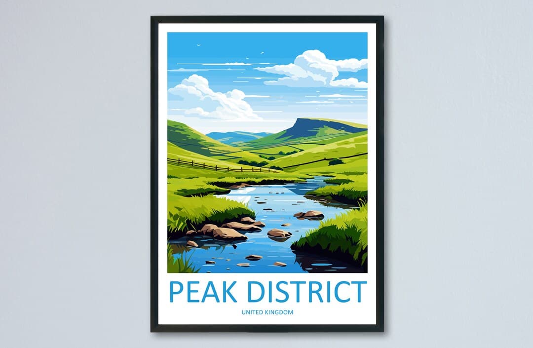 Peak District Print Peak District Home Decor Landscape Art Print Peak ...