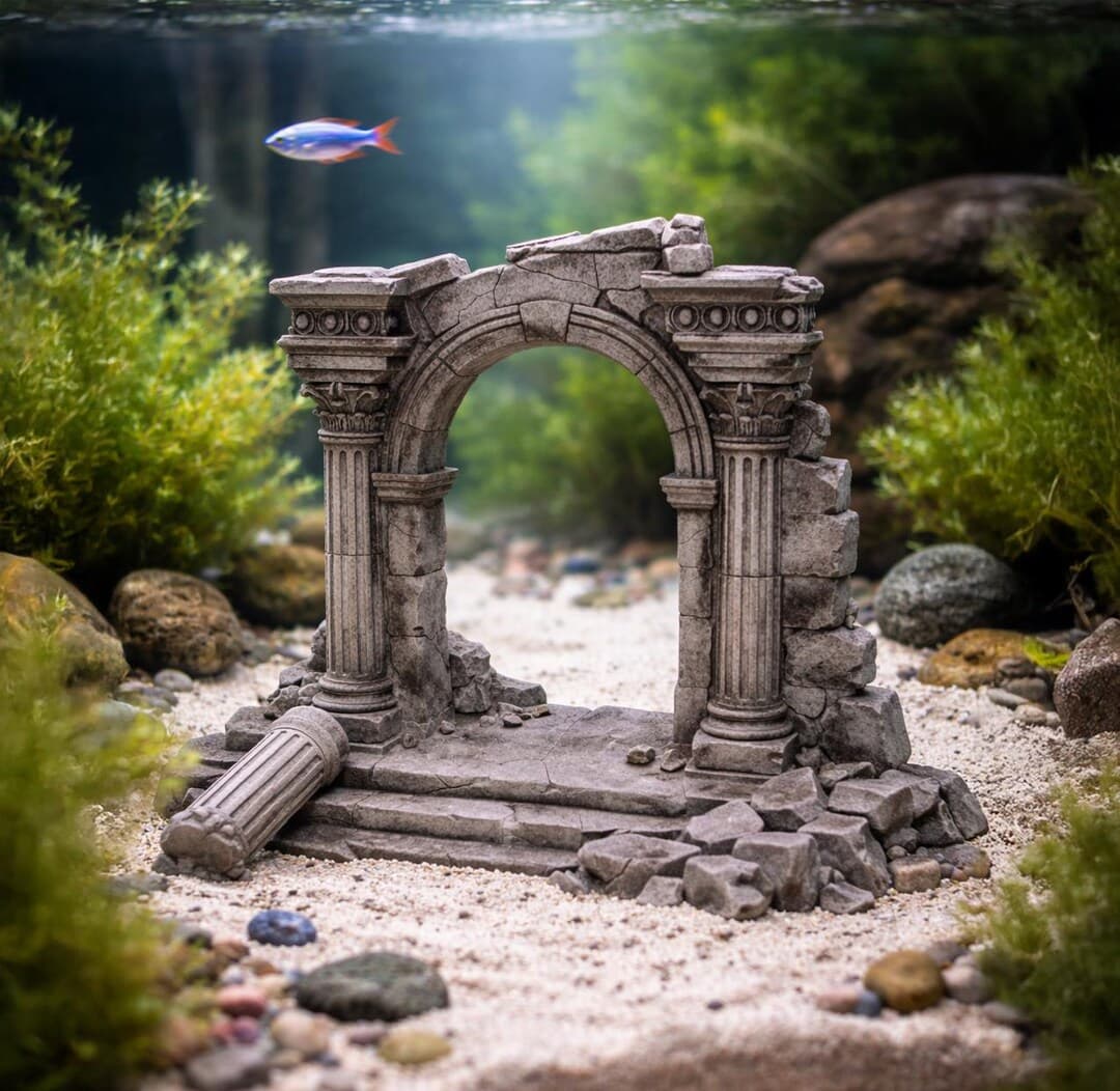 Ancient Roman Ruins Aquarium Decor Stl, Betta Fish Hidey, Terrarium ...