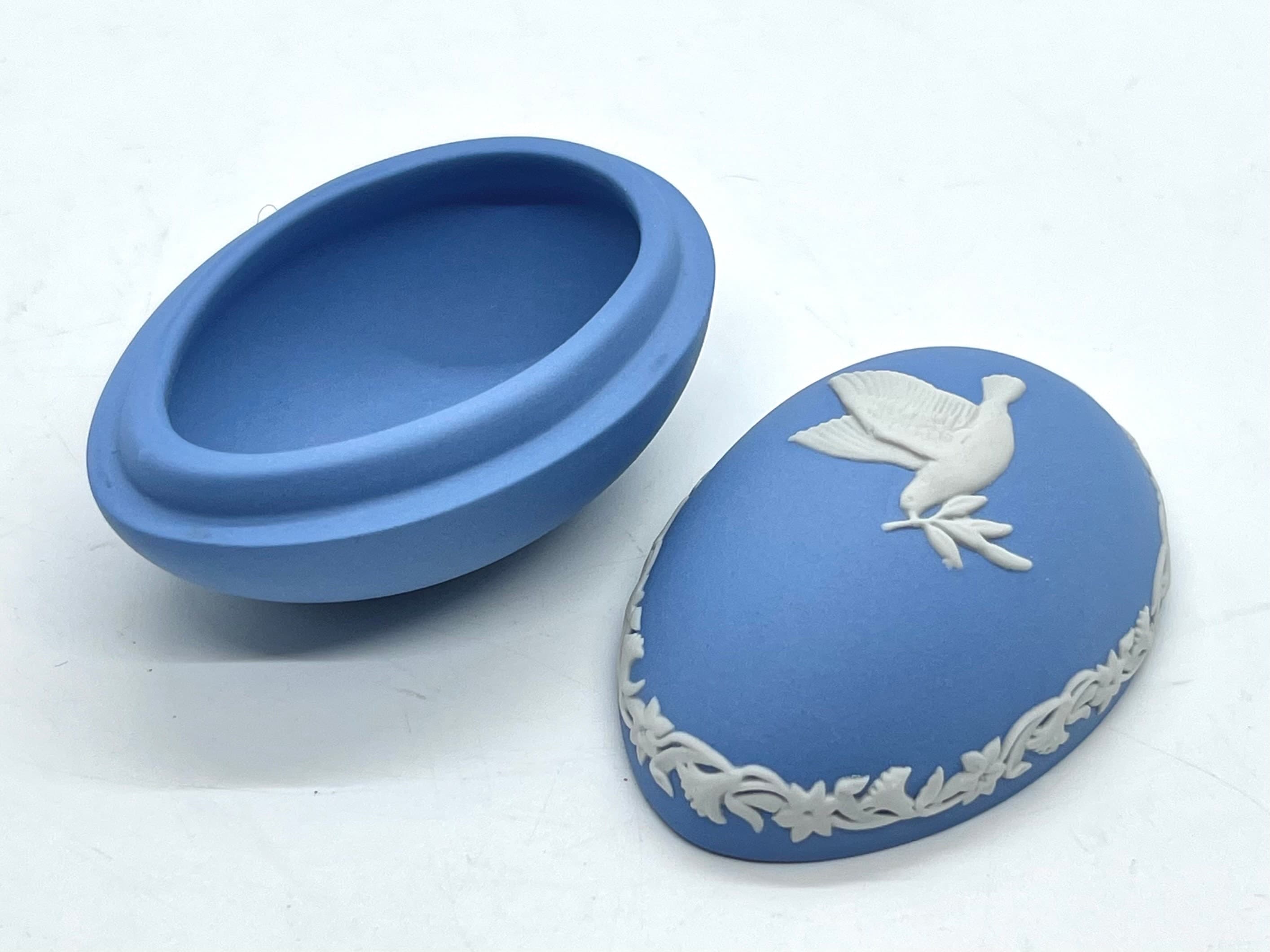 Wedgwood Jasperware Egg Vintage Wedgwood Trinket Egg Blue - Etsy