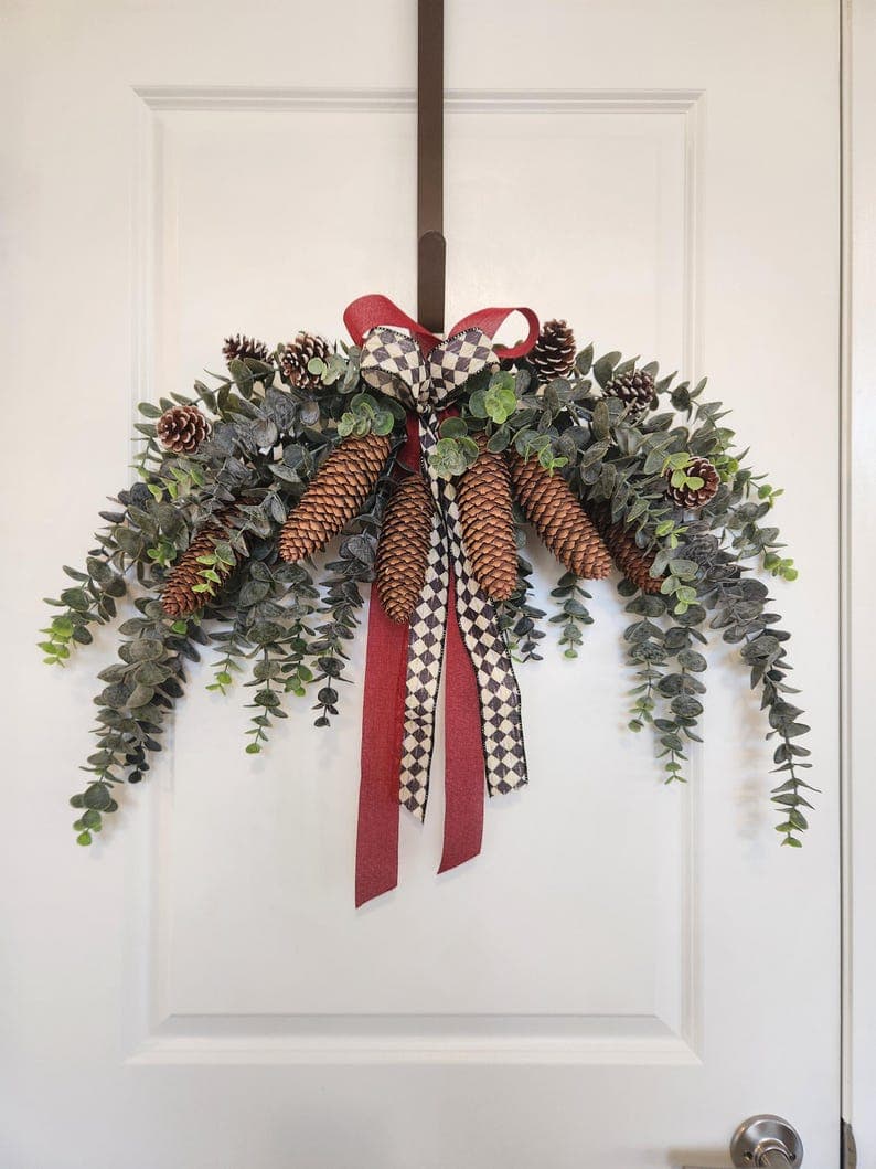 The White Company Eucalyptus and Berry Door Wreath