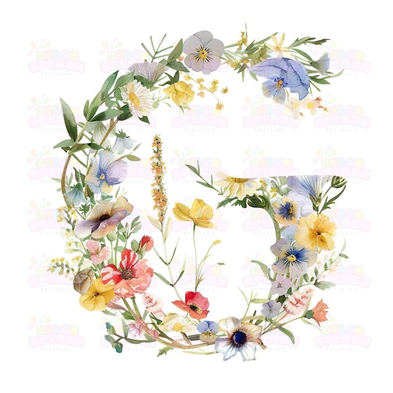 Ginger Ray Floral Alphabet Letter Garland
