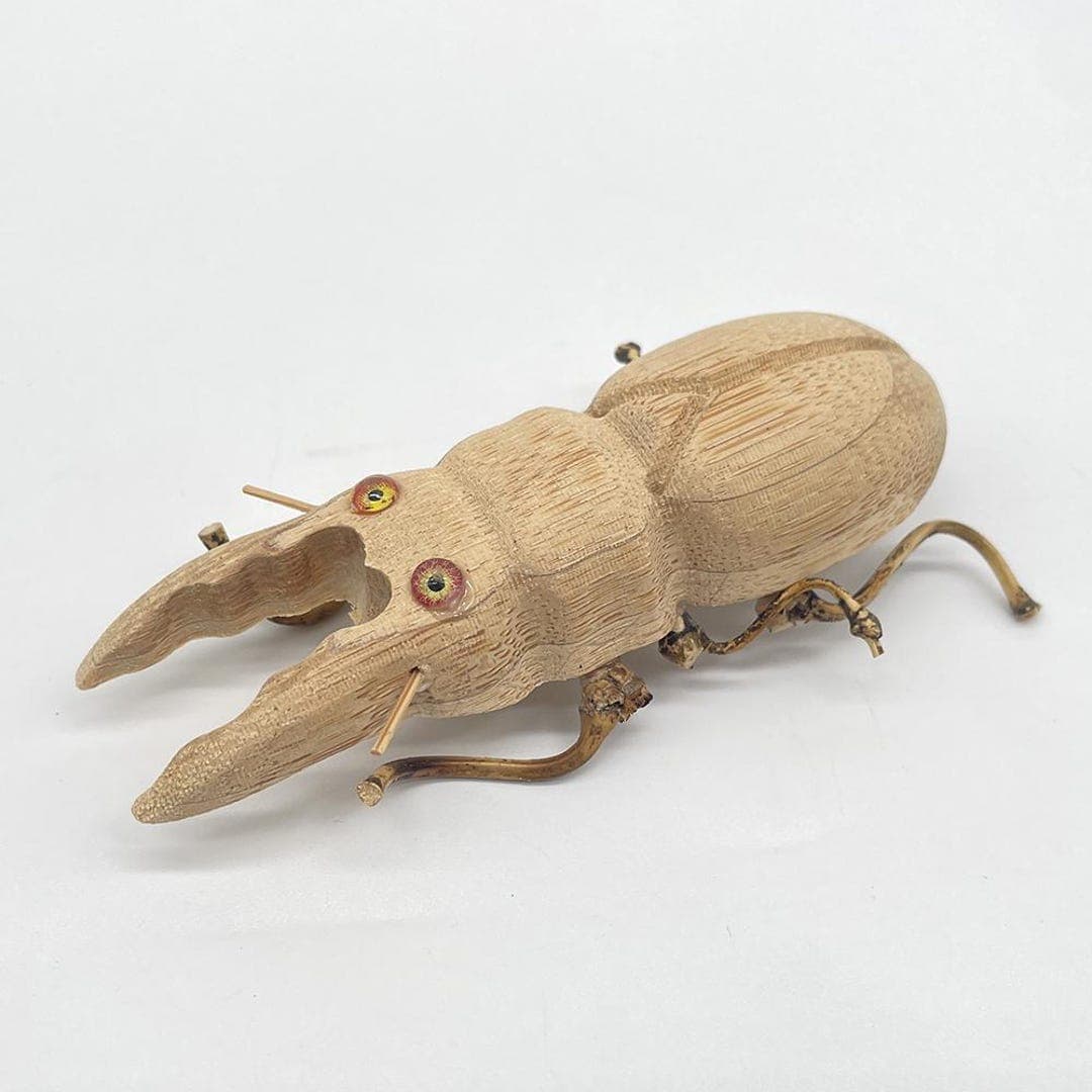 Handmade Bamboo Stag Beetle Sculpture: Japanese-style Insect Decor - Etsy
