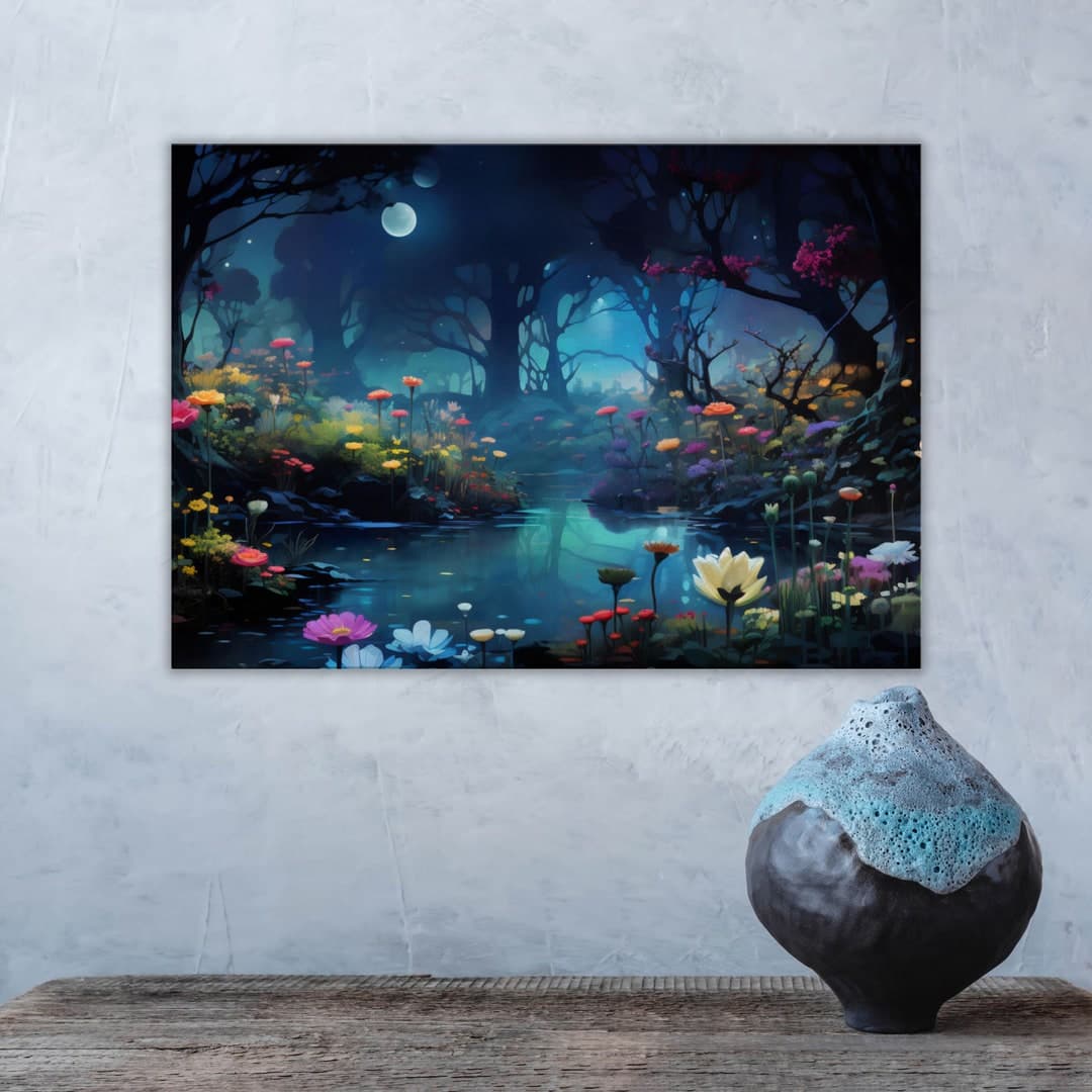 Canvas Wall Art | Ethereal Melodic Garden No.2 | Fantasy Art Home Decor ...
