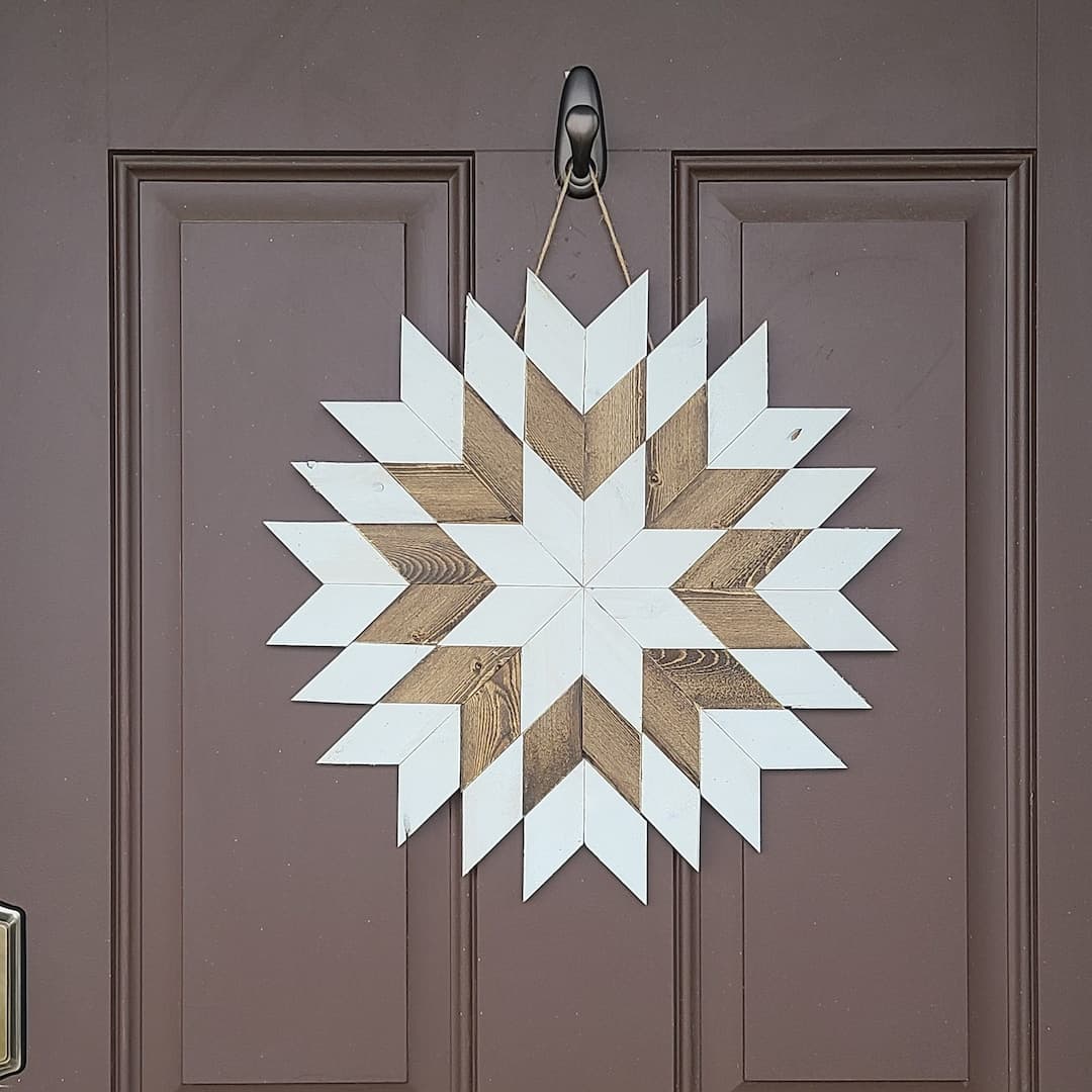 Farmhouse Barn Star Front Door Hanger, Rustic Barn Star, Farmhouse ...