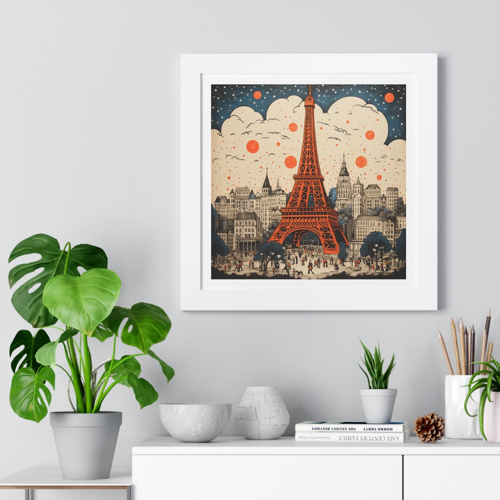 Eiffel Tower Print Framed Poster Print Paris Travel Art French Travel ...